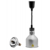 Лампа-мармит подвесная, абажур D190мм серебряный, шнур регулируемый черный