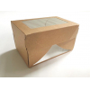 Коробка для кондитерских изделий с окном 150х100х85мм бумага крафт