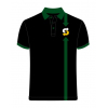Рубашка ПОЛО р-р XXL (54) короткие рукава черная с зеленой стрелкой