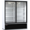 Шкаф холодильный, 1500л, 2 двери-купе стекло, 10 полок, ножки, +1/+10С, дин.охл., белый, агрегат нижний, рама дверей и решетка агрегата черные