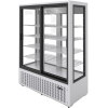 Шкаф холодильный, 1500л, 2 двери-купе стекло, 8 полок, ножки, 0/+7С, дин.охл., белый, R290