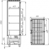 Витрина холодильная напольная ПОЛЮС D4 VM 800-1 (R800C СARBOMA Люкс) (0109-0102 (коричн-золот) 4 дв,стекл полк)